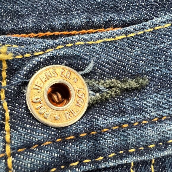 Ralph Lauren Jeans Womens 6 Blue Kelly Stretch Denim Y2K Bootcut Whisker Western - Picture 9 of 13